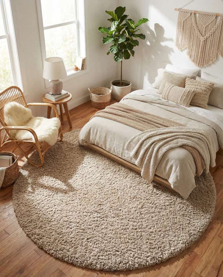 7' 10 x 7' 10 Zermatt Shag Round Rug