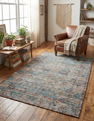 4' 1 x 6' 1 Hand Woven Chenille Jute Rug