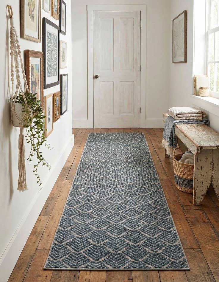Detail image of 2' x 8' Eco Trellis Runner Rug