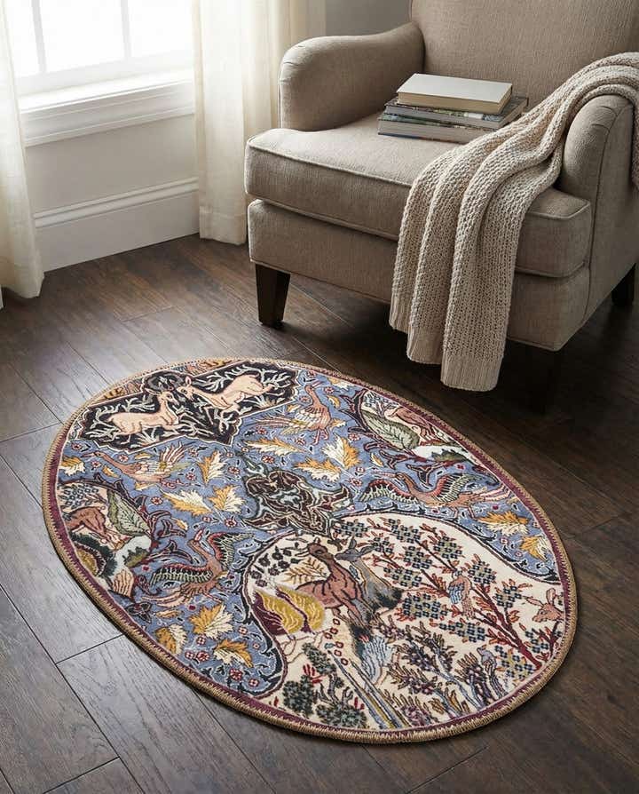 2' x 3' 1 Washable Timeless Oval Rug