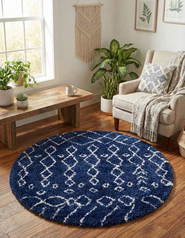 Detail image of 5' x 5' Marrakesh Shag Round Rug