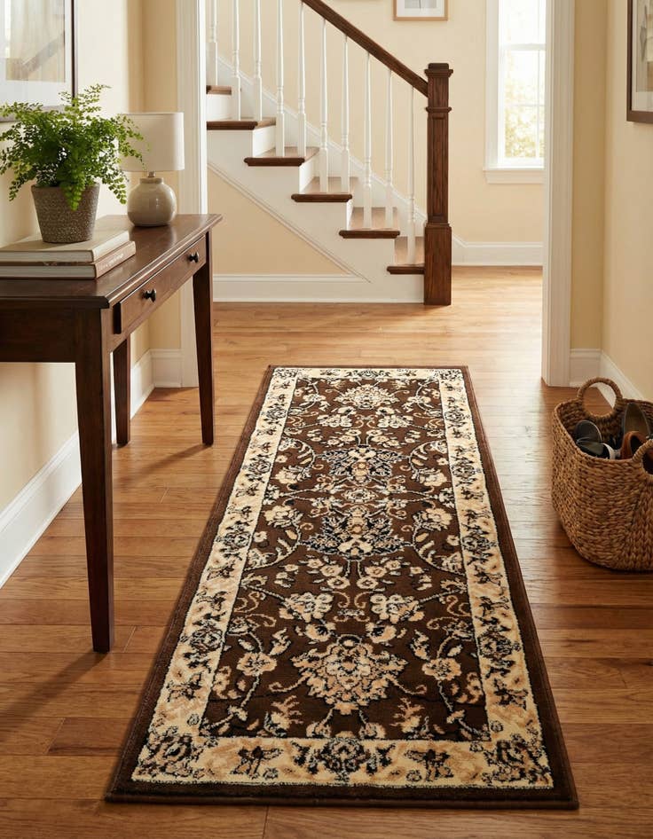 Detail image of 2' x 5' 3 Kashan Design Runner Rug