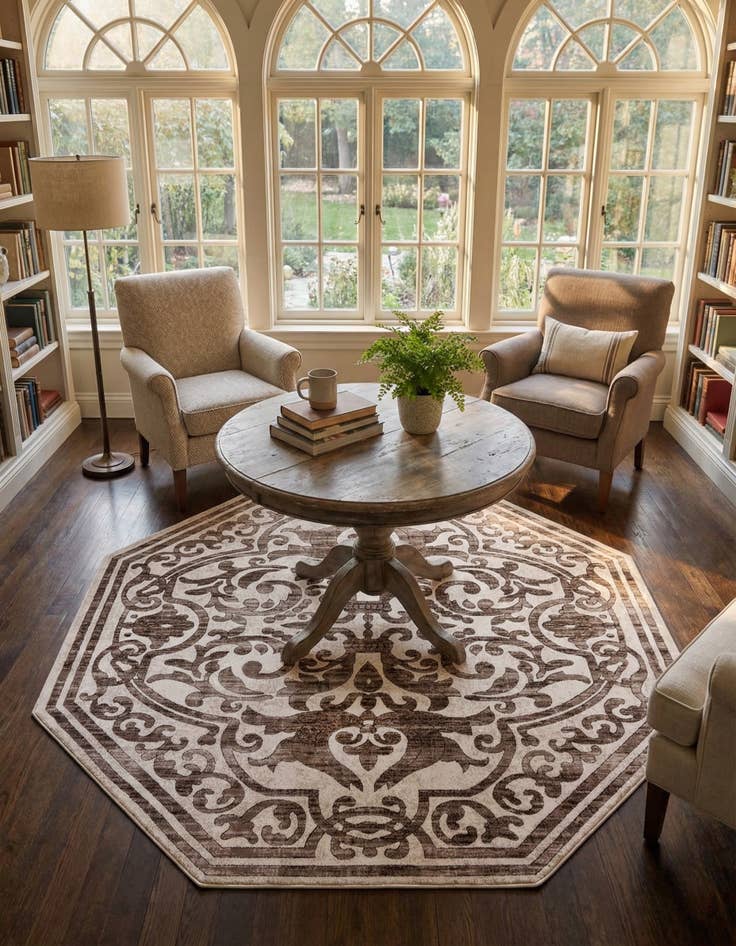 Detail image of 7' 10 x 7' 10 Hermitage Octagon Rug