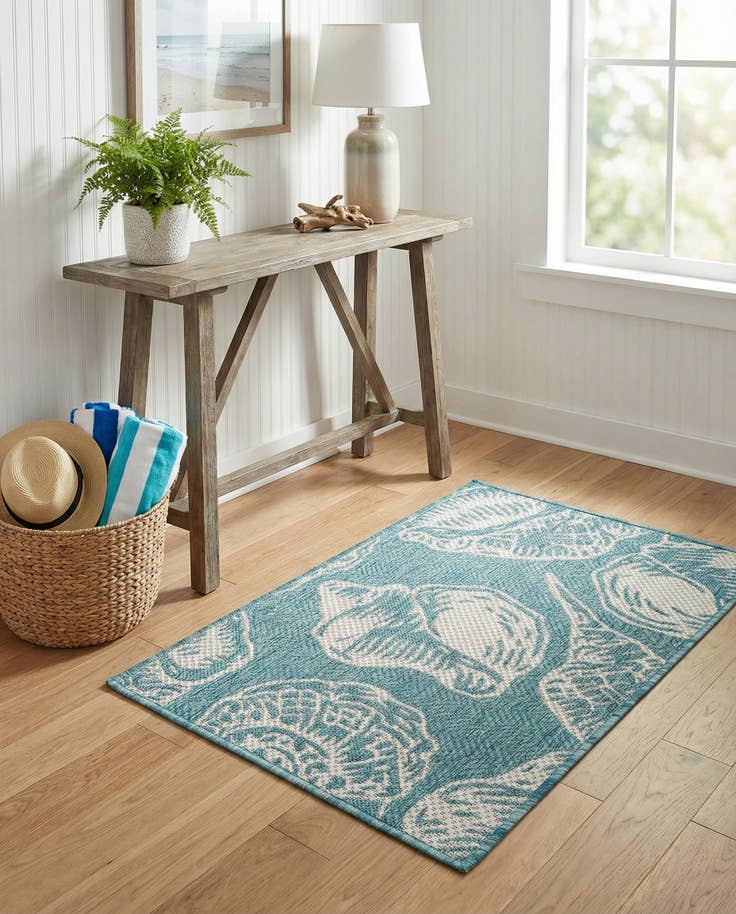 Detail image of 2' x 3' Easy-Clean Coastal Indoor / Outdoor Rug