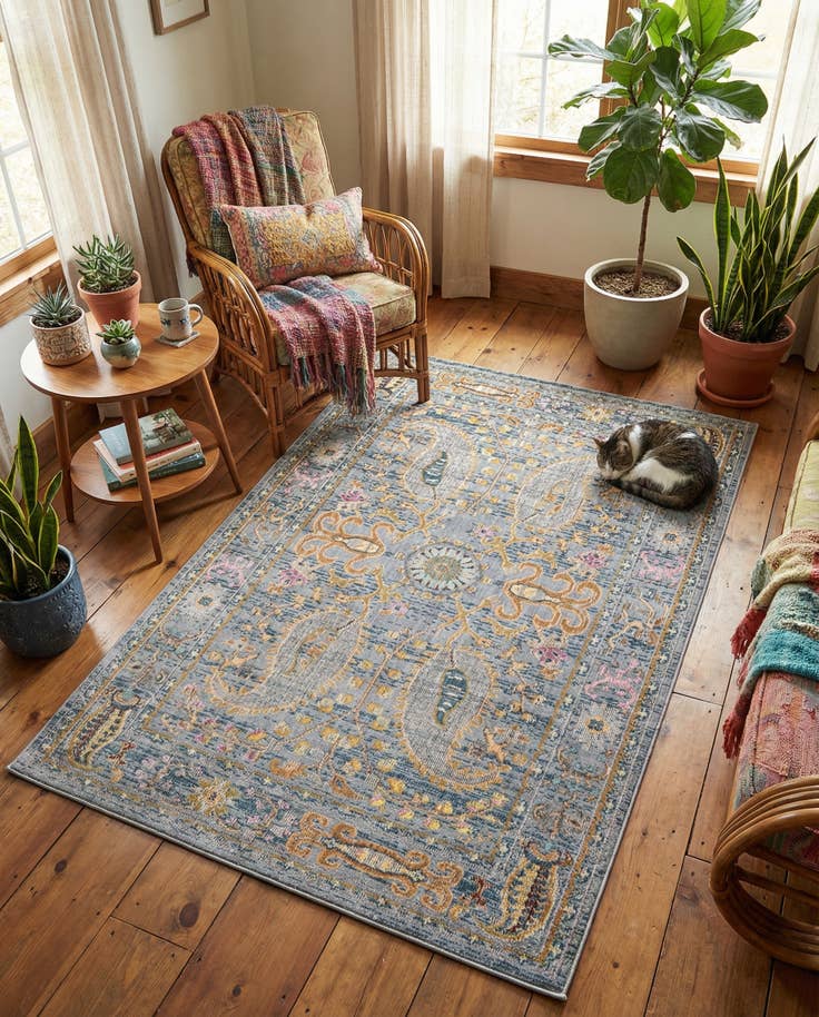 Detail image of 4' x 6' Aqua Rug