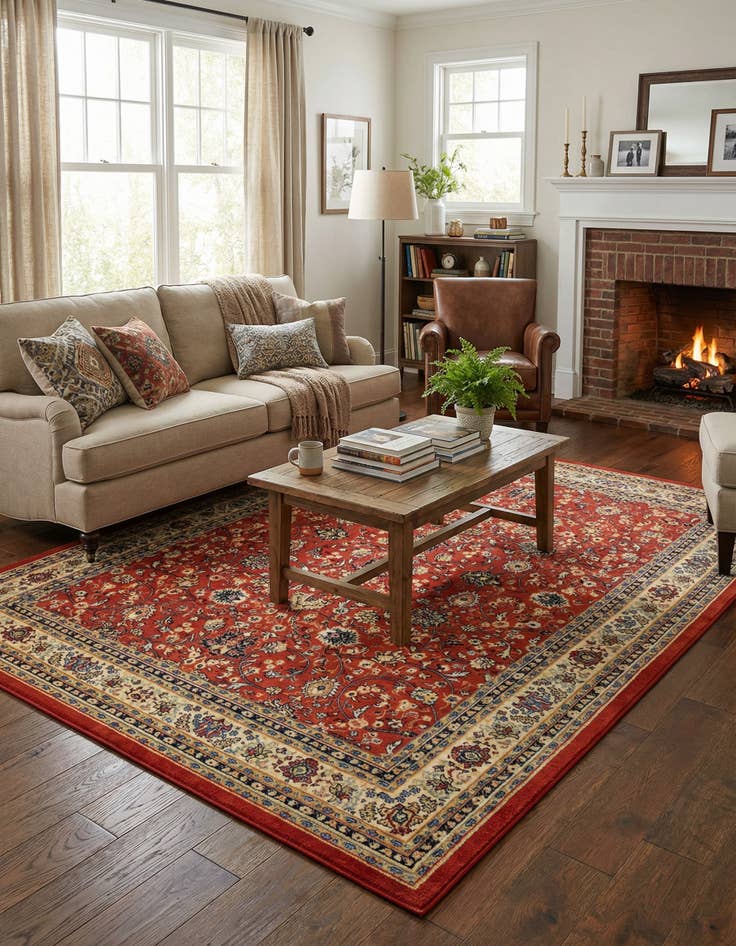 Detail image of 10' x 13' Kashan Design Rug