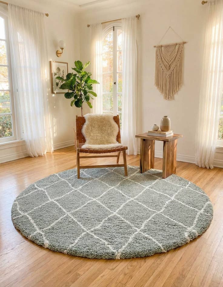 Detail image of 7' 10 x 7' 10 Marrakesh Shag Round Rug