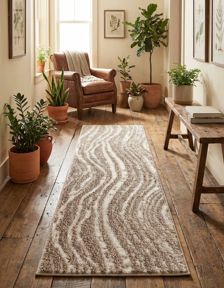 Detail image of  2' x 6' Sepia Runner Rug