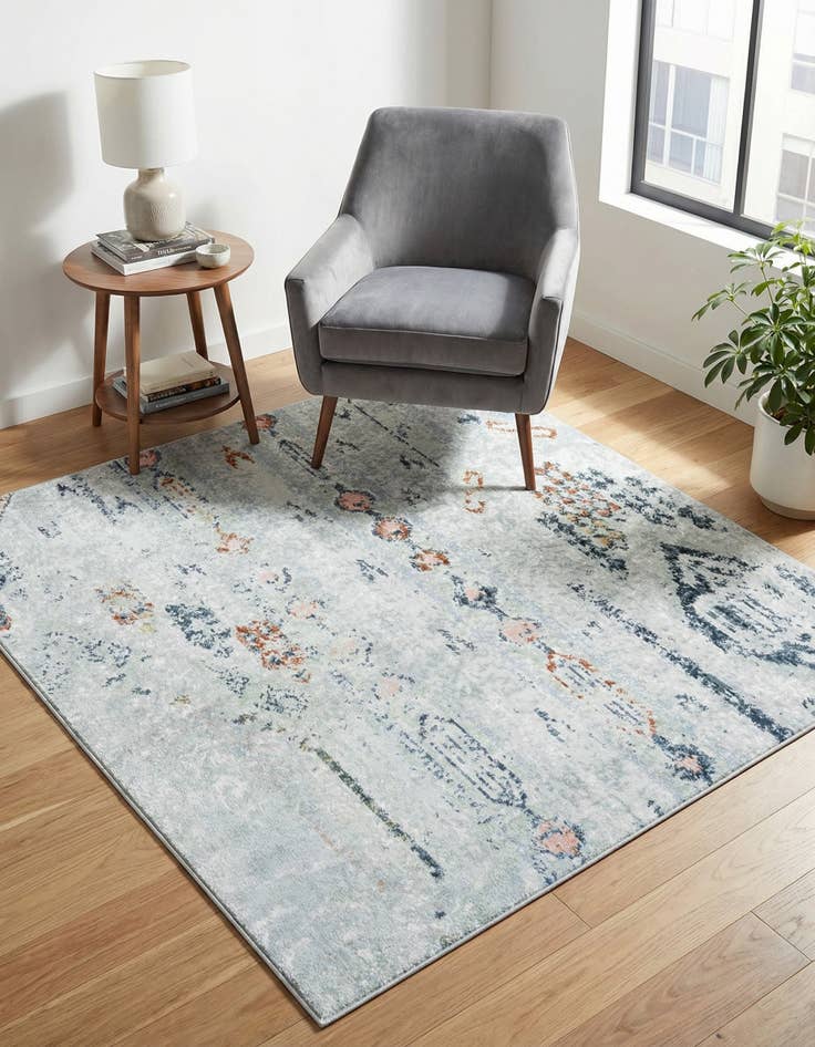 Detail image of 5' 3 x 5' 3 Kamala Washable Square Rug