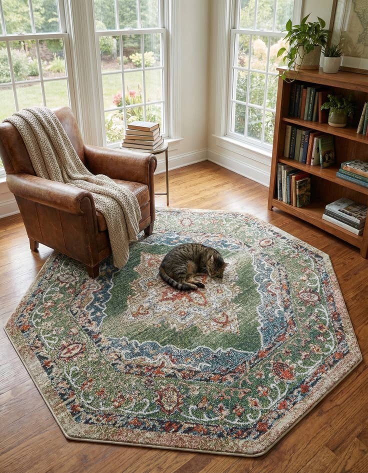 Detail image of 6' 1 x 6' 1 Isabella Octagon Rug