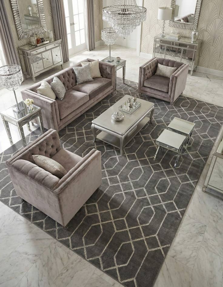 Detail image of 10' x 13'  Marilyn Monroe&trade; Glam Trellis Rug