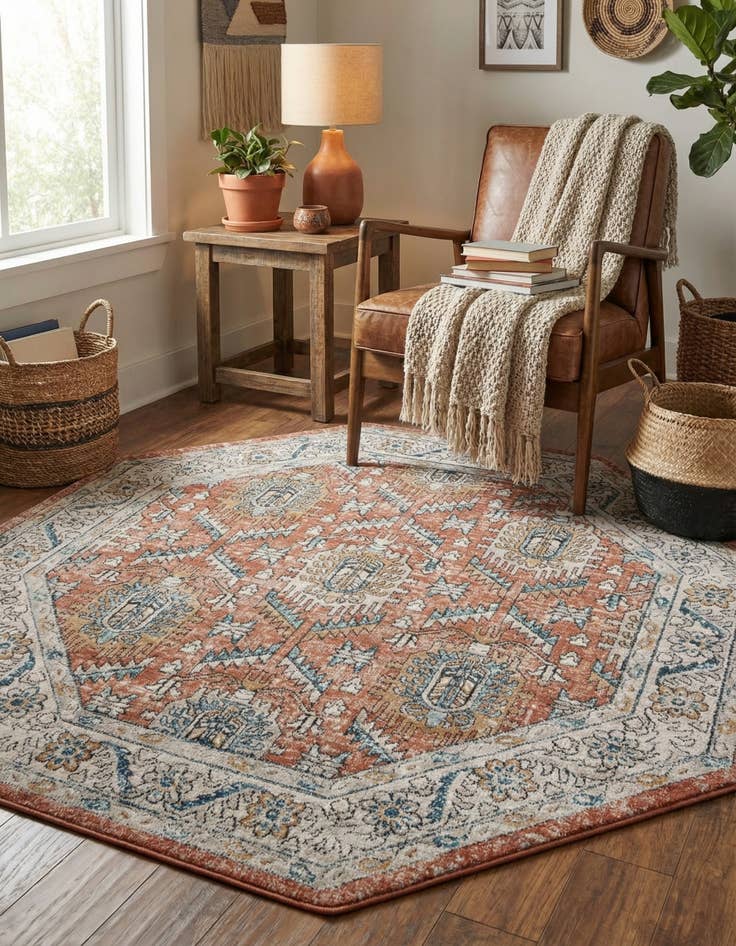 Detail image of  7' x 7' Nyla Octagon Rug
