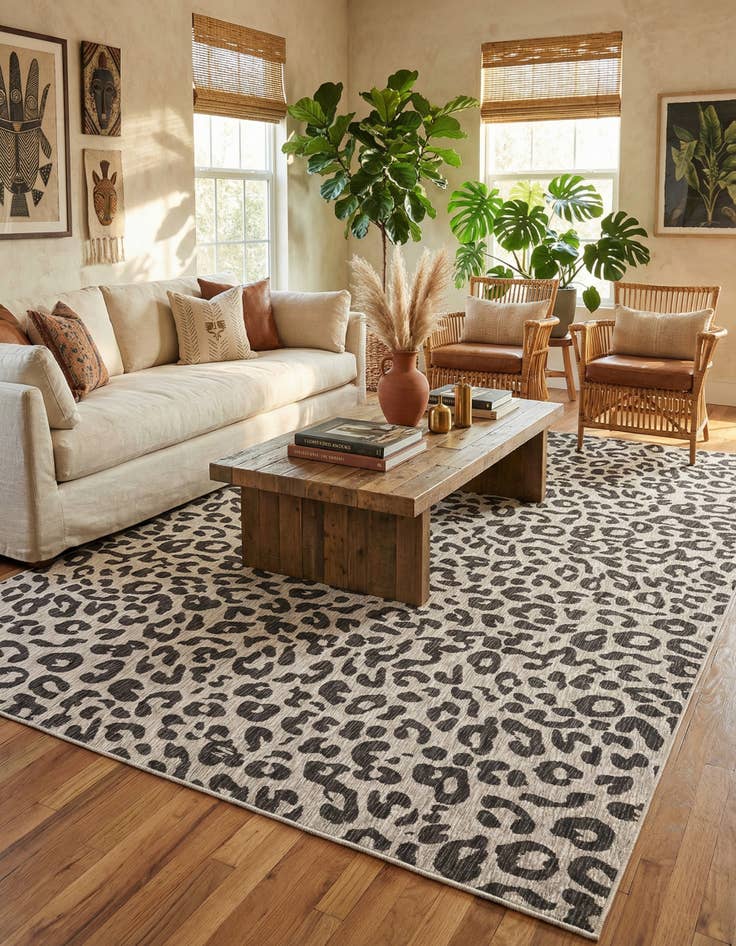 Detail image of 10' x 14'  Washable Safari Indoor / Outdoor Rug