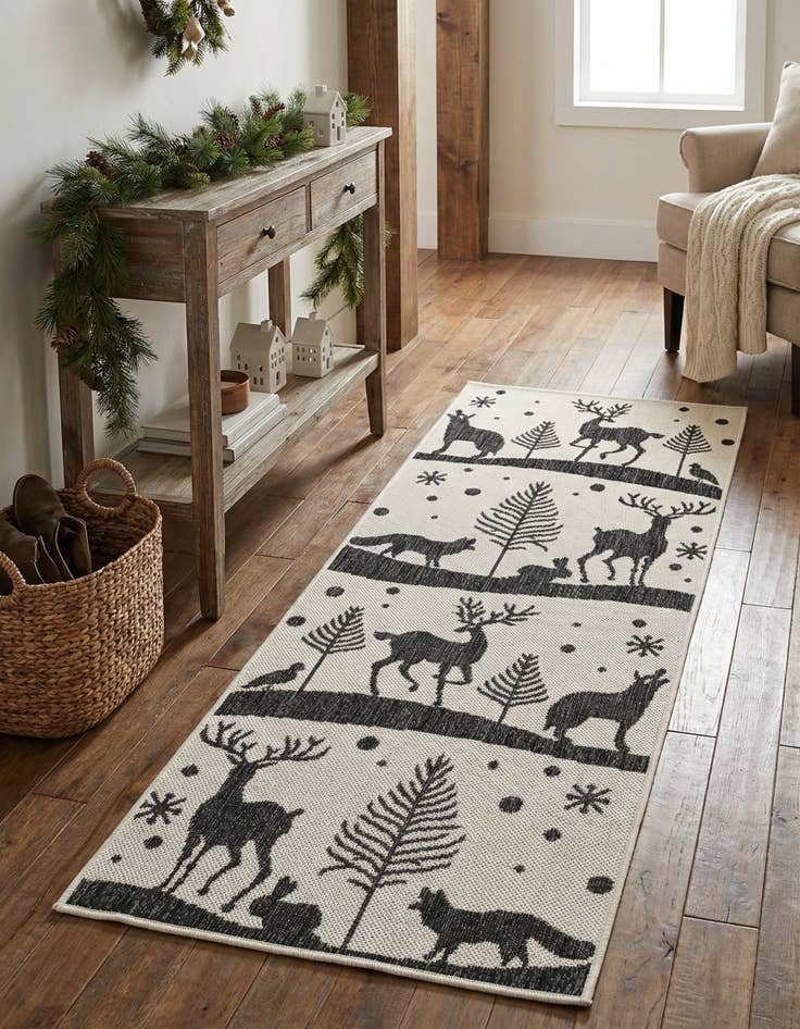 Detail image of 2' x 5' 3 Easy-Clean Holiday Indoor / Outdoor Runner Rug