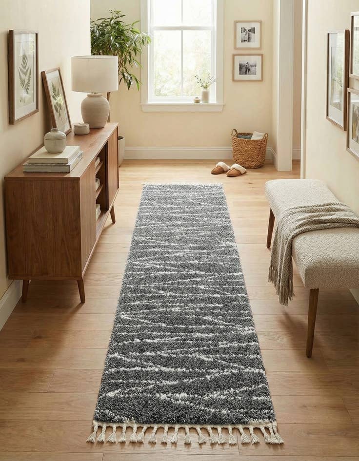 Detail image of 2' 7 x 12' Serenity Shag Runner Rug