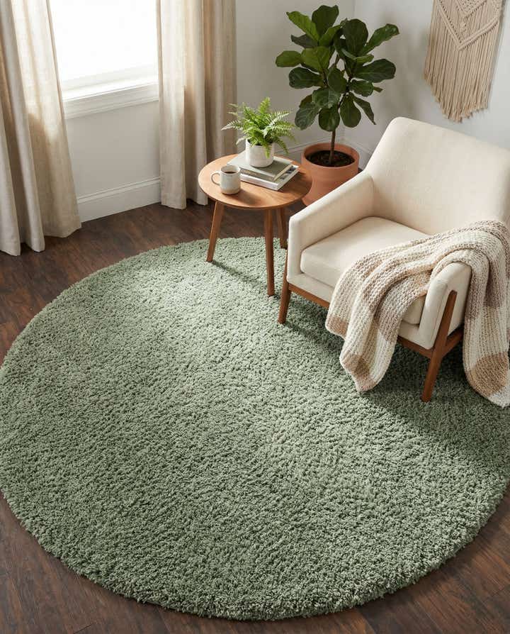 6' x 6' Zermatt Shag Round Rug