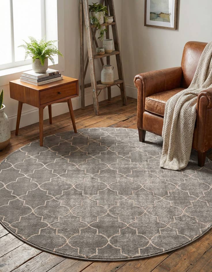 Detail image of Jill Zarin 5' 3 x 5' 3 Uptown Lincoln Center Round Rug