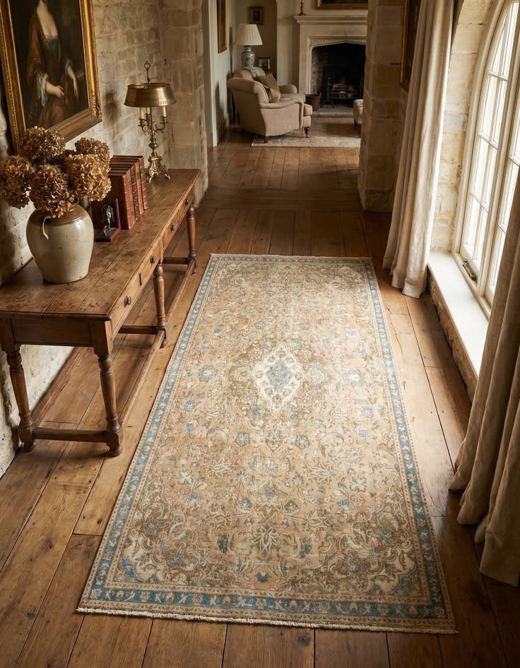 Detail image of 4' 5 x 7' 8 Hand Knotted Ultra Vintage Persian Wool Runner Rug