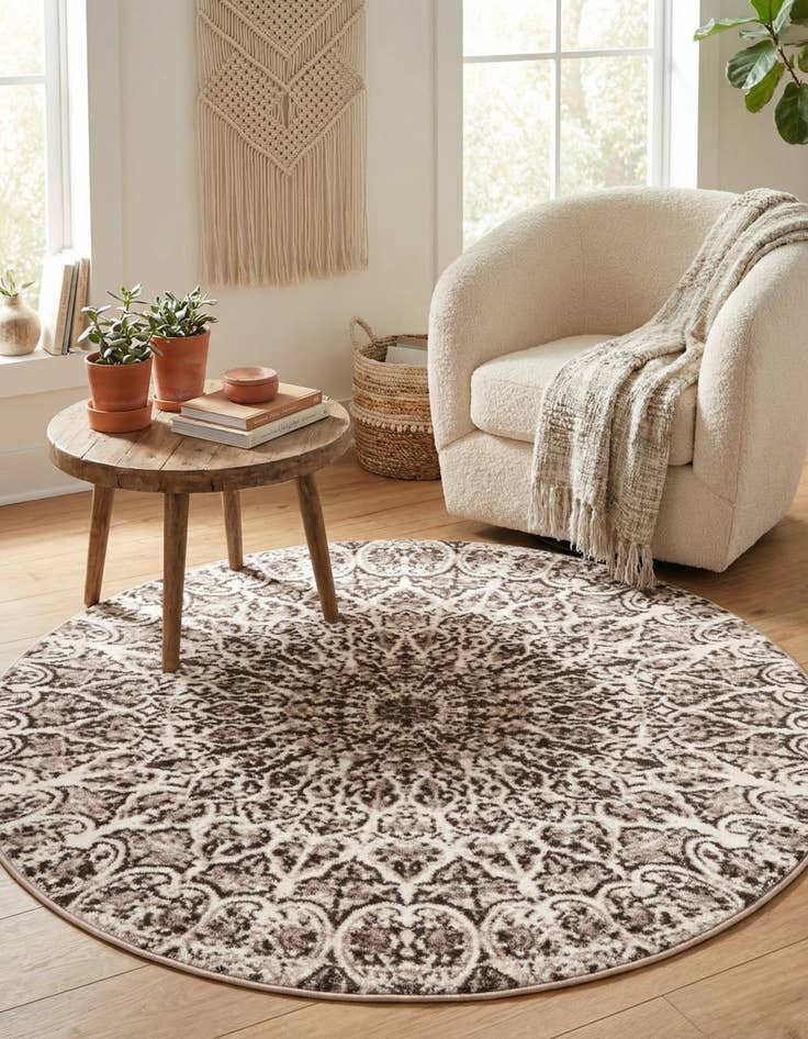 Detail image of 5' 3 x 5' 3 Monte Carlo Round Rug