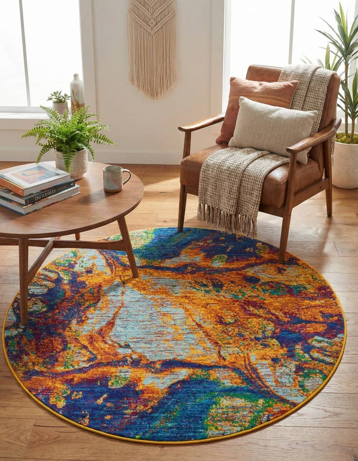 Detail image of 5' 3 x 5' 3 Calypso Round Rug