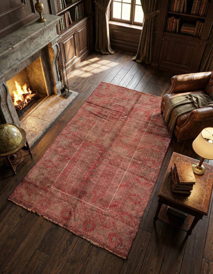 Detail image of 3' 8 x 6' 4 Hand Knotted Ultra Vintage Persian Wool Rug