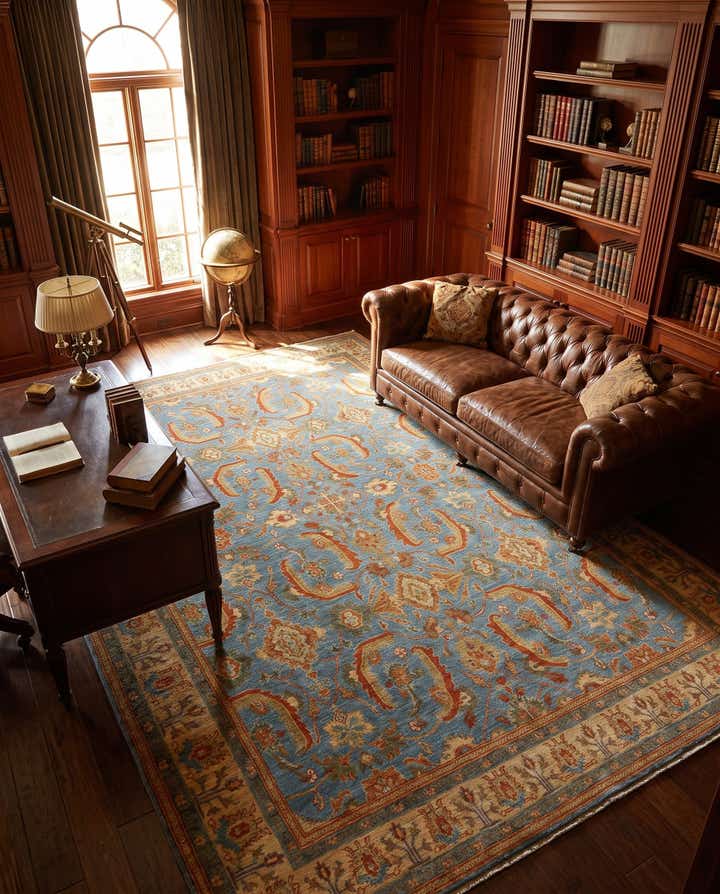 8' 1 x 10' 2 Hand Knotted Ziegler Rug