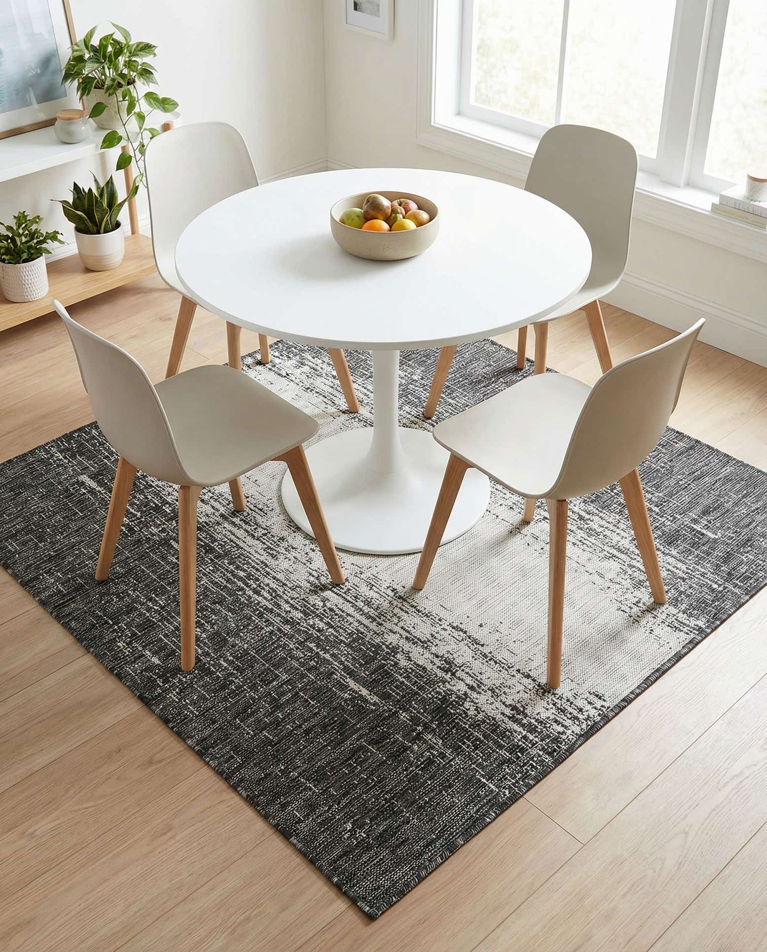5' 3 x 5' 3 Easy-Clean Modern Indoor / Outdoor Square Rug
