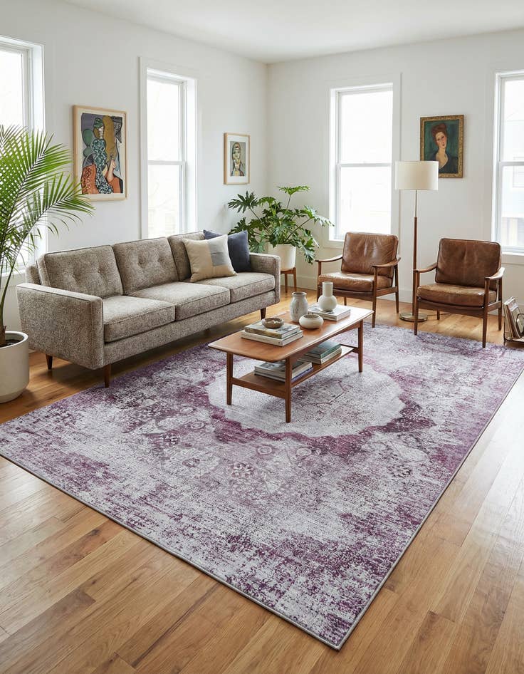 Detail image of 6' x 9'  Washable Yara Rug