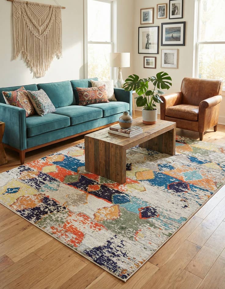 Detail image of 7' 10 x 10'  Washable Vivid Rug