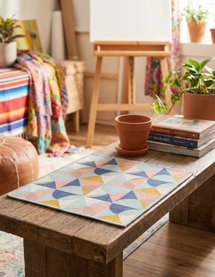 Detail image of 1' 4 x 1' 4 Lotus Sample Rug