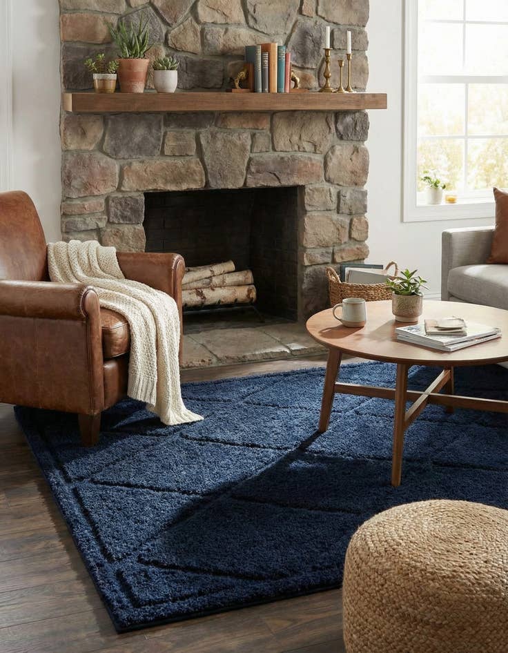 Detail image of 4' x 6' Trellis Shag Rug