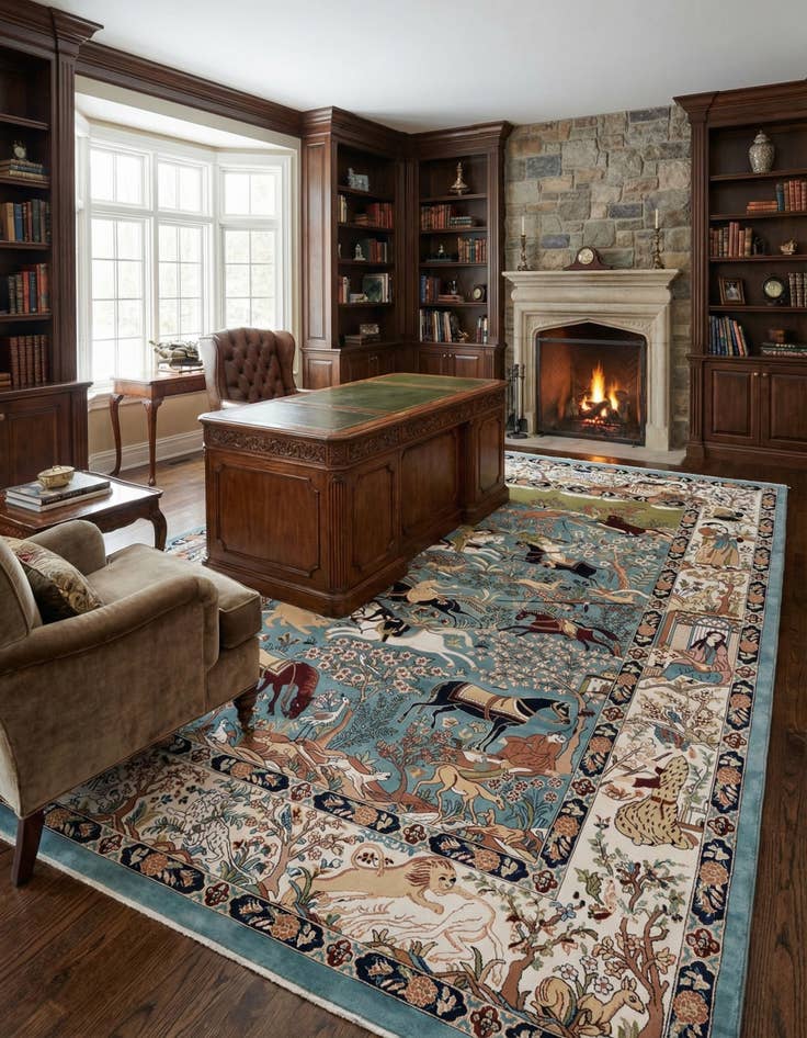 Detail image of 10' x 14' Nain Design Rug