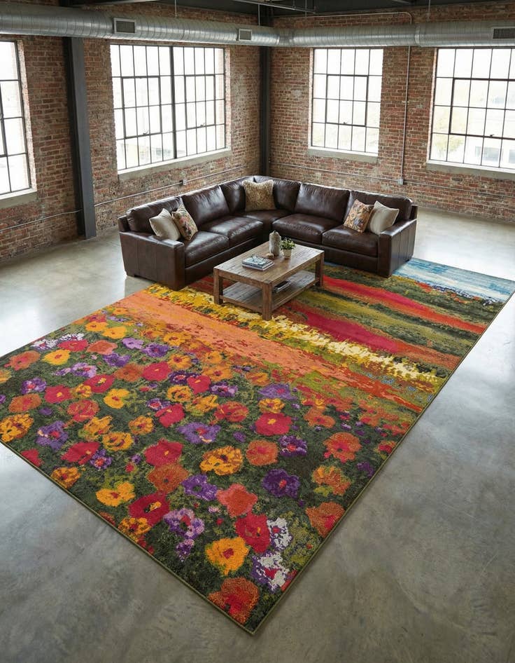 Detail image of 10' 6 x 16' 5 Washable Hyacinth Rug