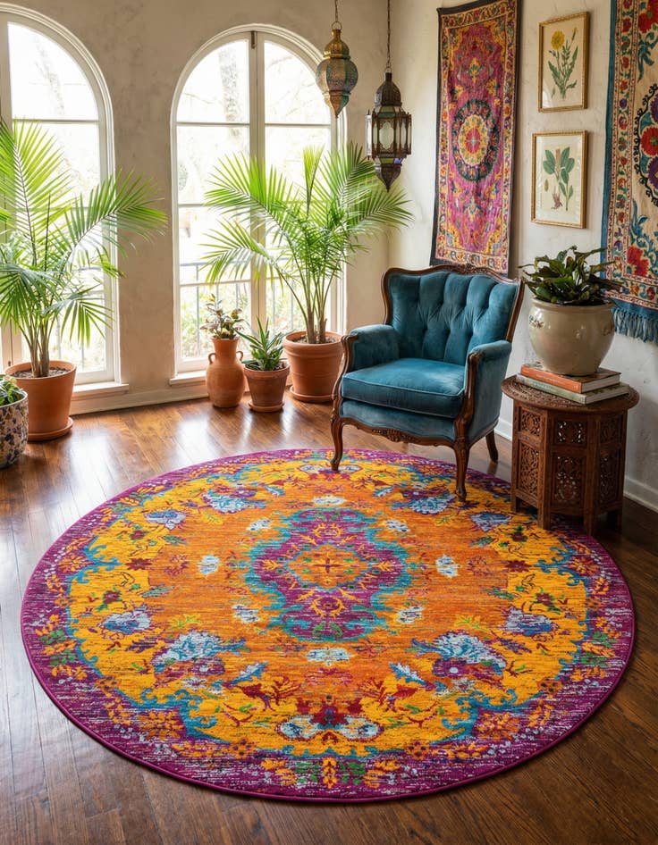 Detail image of 7' 10 x 7' 10 Calypso Round Rug