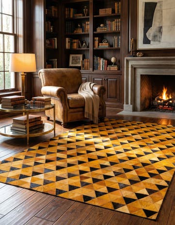 5' x 8' 2 Cowhide Stocks Rug