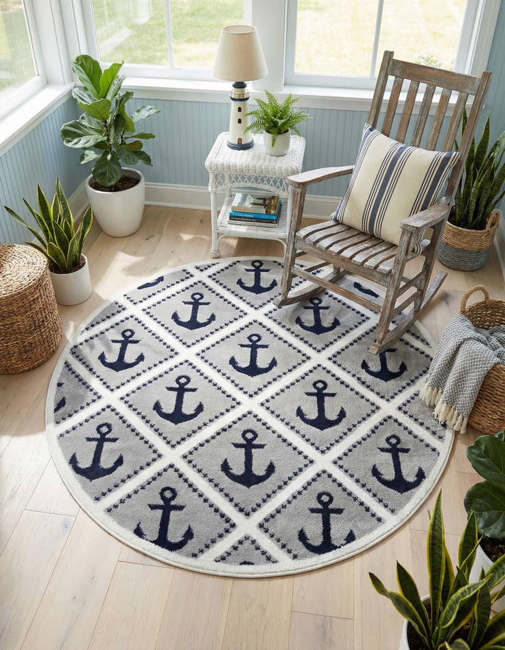 Detail image of 5' 3 x 5' 3 Metropolis Round Rug