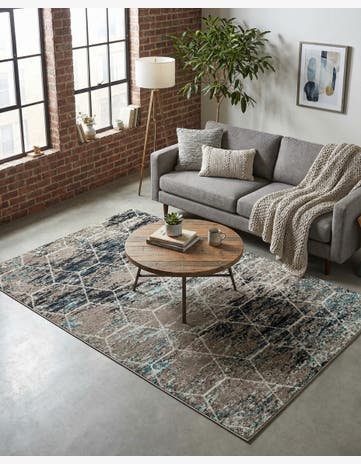 5' 3 x 8' Trellis Frieze Rug