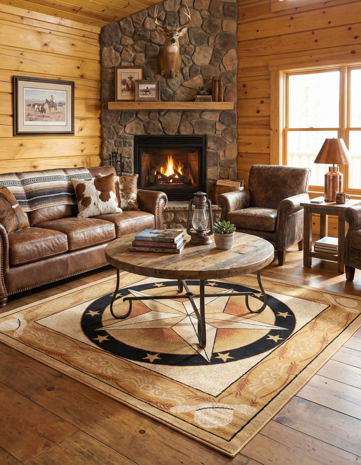 Detail image of 7' 10 x 7' 10 Pioneer Square Rug