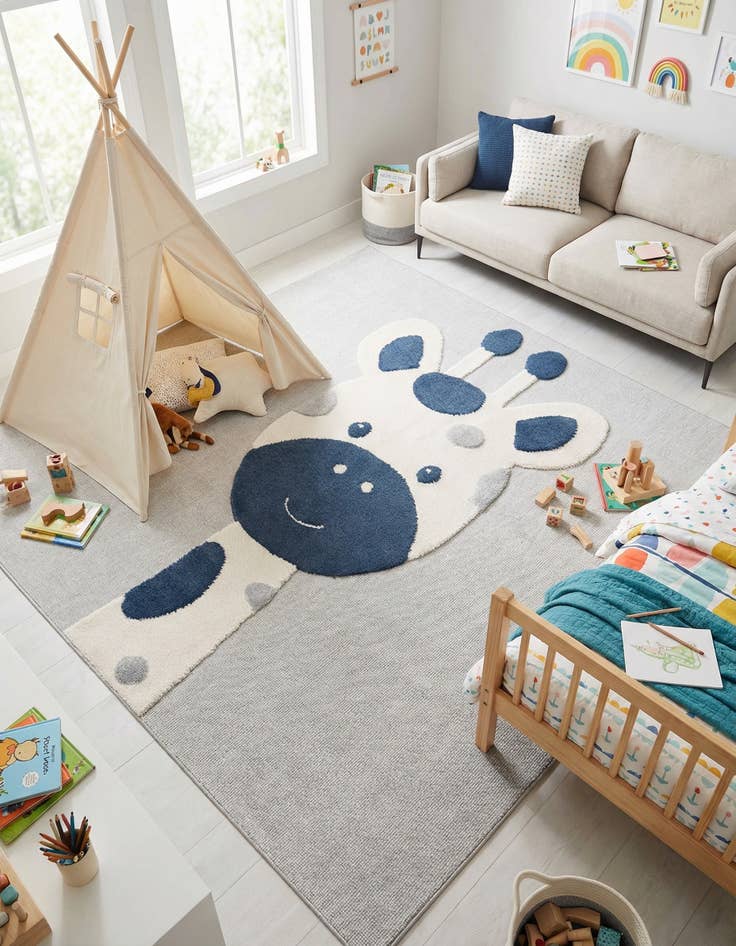Detail image of 7' 10 x 7' 10 Whimsy Kids Square Rug