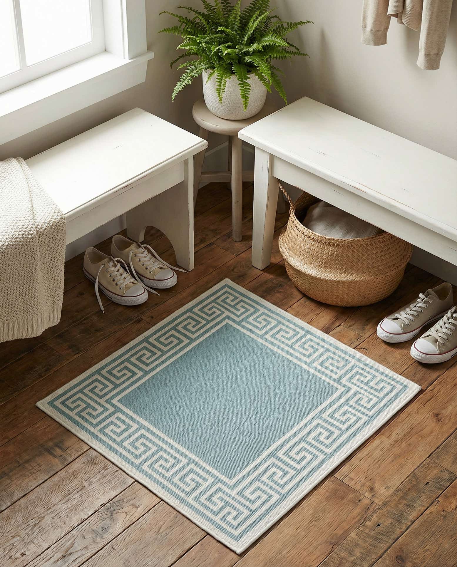 1' 3 x 1' 3 Easy-Clean Coastal Indoor / Outdoor Sample Rug