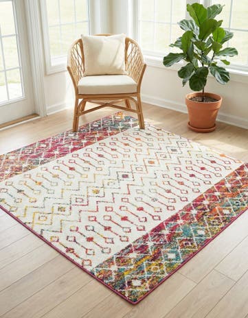 5' 3 x 5' 3 Moroccan Trellis Square Rug