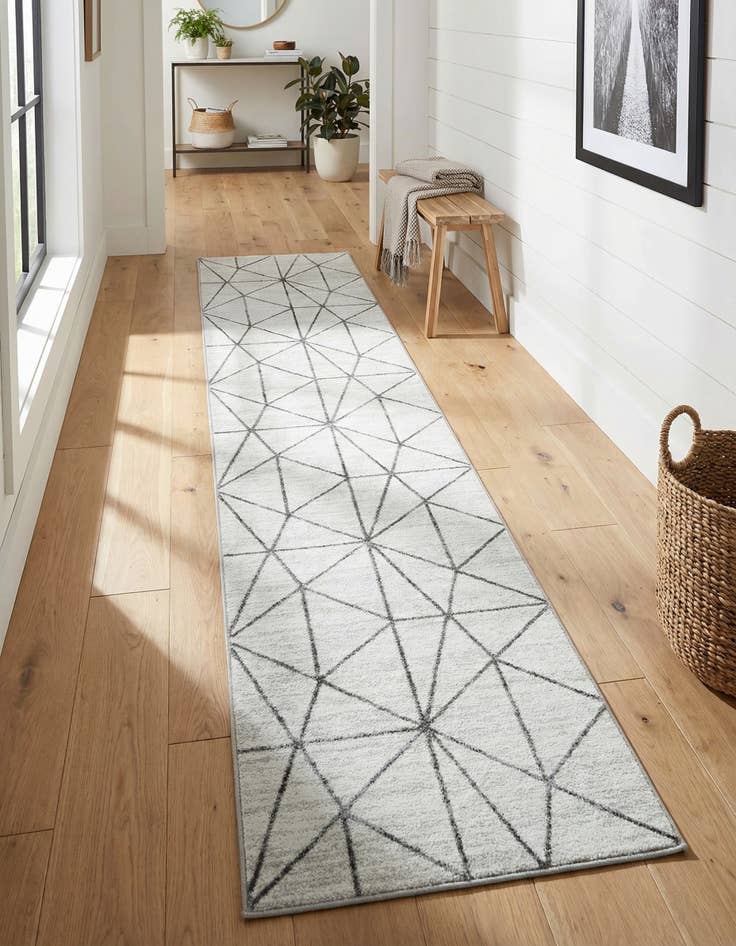 Detail image of  2' 7 x 13' Lattice Trellis Runner Rug