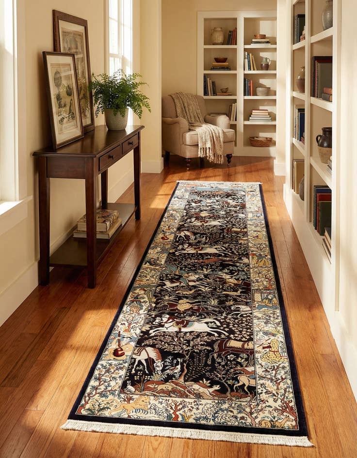 Detail image of 3' x 13' Nain Design Runner Rug