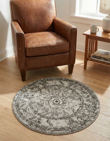 Gray Miranda Round Rug