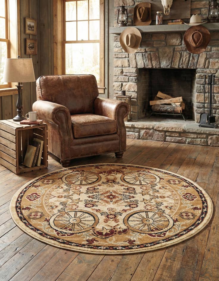 Detail image of 4' x 4' Pioneer Round Rug
