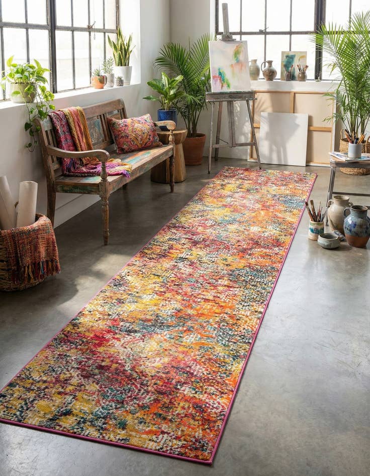 Detail image of 2' 7 x 12' Washable Vivid Runner Rug