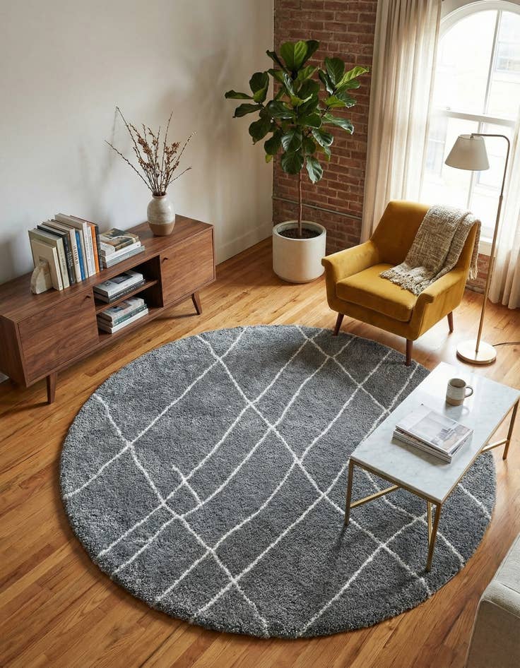 Detail image of 7' 10 x 7' 10 Soft Touch Shag Round Rug