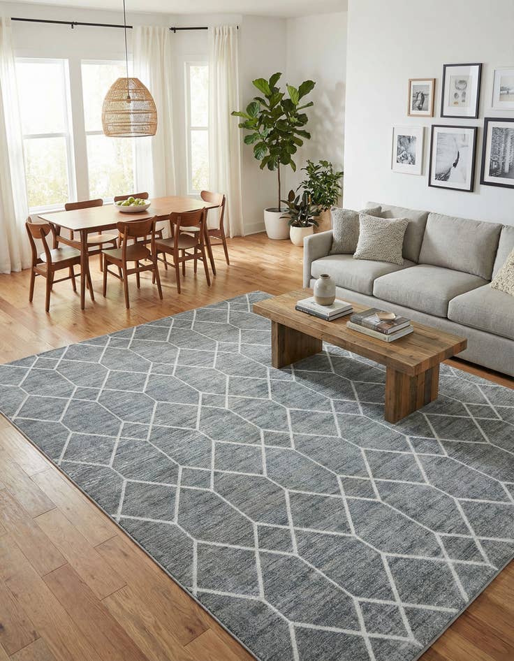 Detail image of  9' 10 x 14' Lattice Trellis Rug