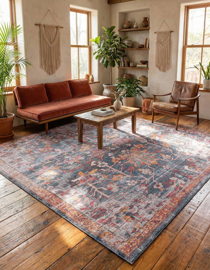 Detail image of 10' 6 x 10' 6  Washable Maahru Square Rug