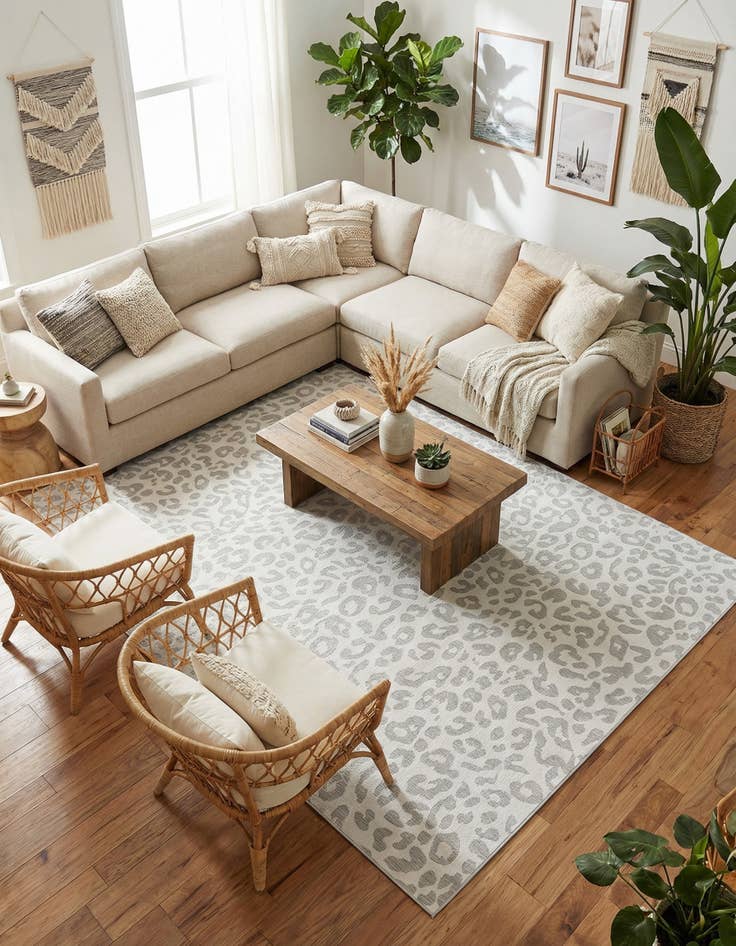 Detail image of 10' x 14'  Washable Safari Indoor / Outdoor Rug